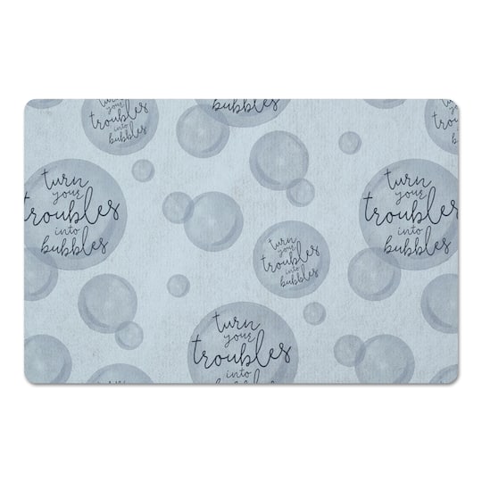 Troubles Into Bubbles Floor Mat